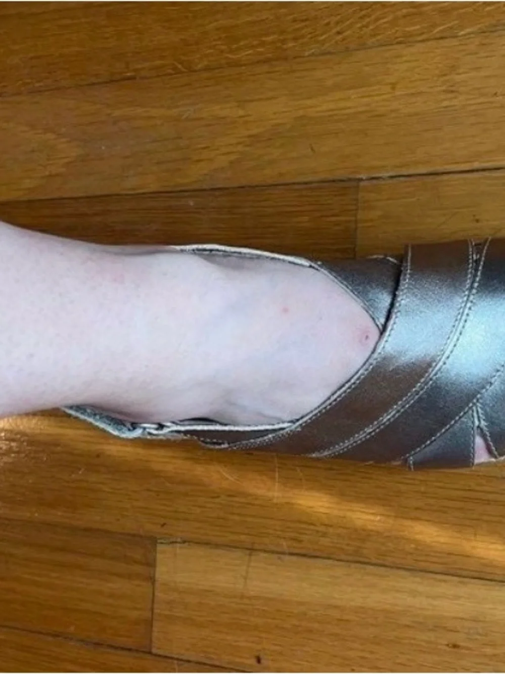 Clarks Metallic Slingback Wedge Sandals